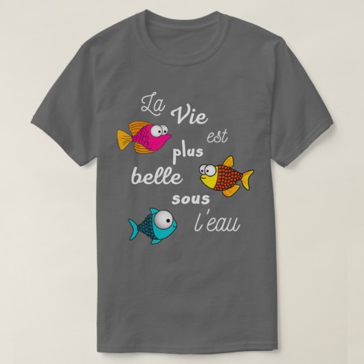 人生は水中での水中競技生活より良い Tシャツ (デザイン正面)