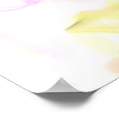 人生は汚れた抽象芸術滴絵を描るストライプ ポスター (角)