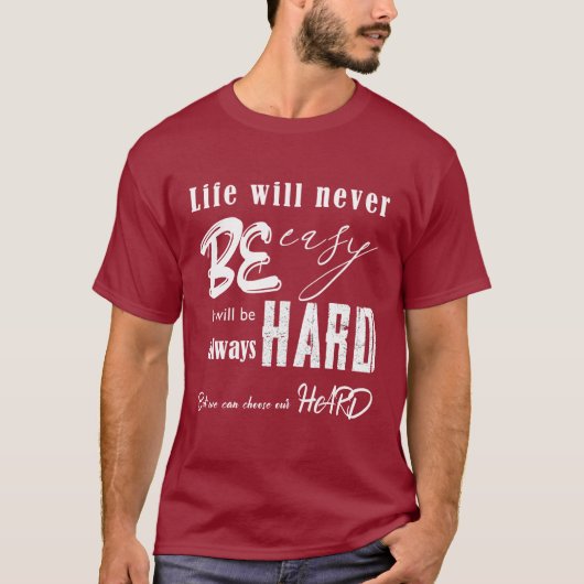 人生は決して簡単Tシャツ Tシャツ (正面)