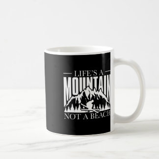 人生は海ではなく山である - 冬のスポーツスキー コーヒーマグカップ