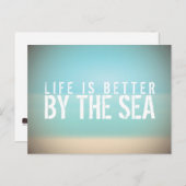 人生は海のビーチ風景はがき ポストカード (正面/裏面)