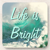 人生は海波で明るい コースター (正面)