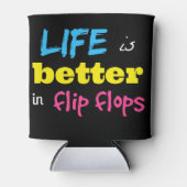 人生は涼しいビーチサンダルの方が良い 缶クーラー (正面)