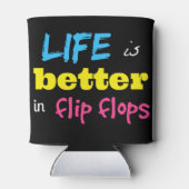 人生は涼しいビーチサンダルの方が良い 缶クーラー (裏面)