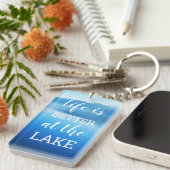 "人生は湖で良い"湖の家 キーホルダー (正面右)