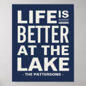 人生は湖のプリントで良いパーソナライズされた ポスター (正面)