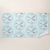 人生は湖アクアビーチタオルで良い ビーチタオル (正面)