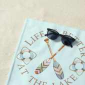 人生は湖アクアビーチタオルで良い ビーチタオル (インサイチュ)