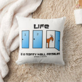 人生は物質的なホール問題である3ドアのユーモア クッション (ブランケット)