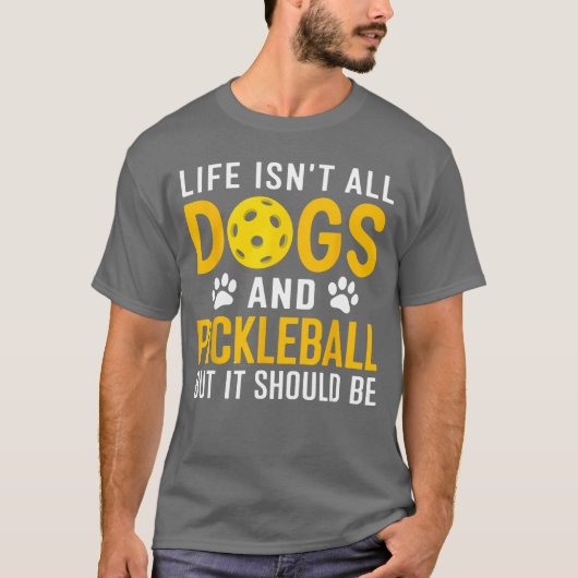 人生は犬とピックルボールだけじゃない 女性 Tシャツ (正面)