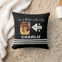 人生は犬を追加する写真名の白黒