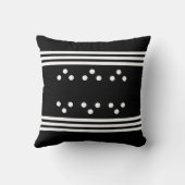 人生は犬を追加する写真名の白黒 クッション (裏面)