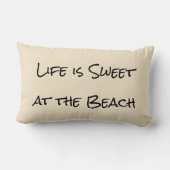 人生は甘いビーチ装飾 ランバークッション (裏面)