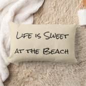 人生は甘いビーチ装飾 ランバークッション (ブランケット)