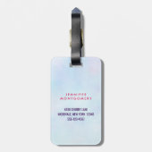 人生は甘いピンクのカップケーキカスタム ラゲッジタグ (裏面縦)