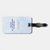 人生は甘いピンクのカップケーキカスタム ラゲッジタグ (裏面横)