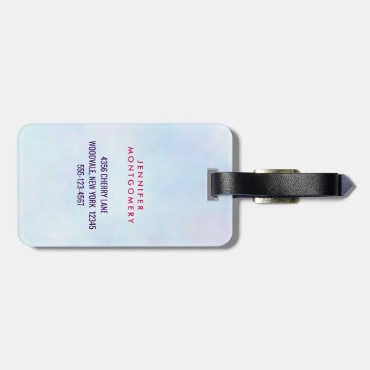 人生は甘いピンクのカップケーキカスタム ラゲッジタグ (裏面横)