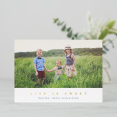 人生は甘いモダンユダヤ人の新年の写真のフォイル 箔シーズンカード (立ち正面)