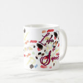 人生は甘いモダン抽象芸術カラフルマグカップ コーヒーマグカップ (正面右)