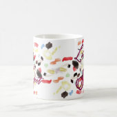 人生は甘いモダン抽象芸術カラフルマグカップ コーヒーマグカップ (中央)