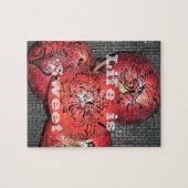 人生は甘い：アップルとフローラモチーフデザイン ジグソーパズル (横)