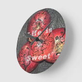 人生は甘い ラウンド壁時計 (傾斜)