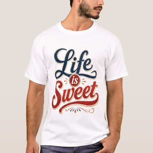 人生は甘い Tシャツ (正面)