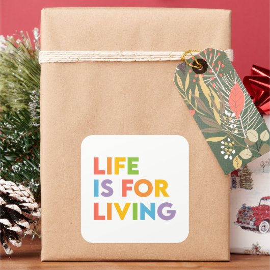 人生は生きるためだ スクエアシール (クリスマス)