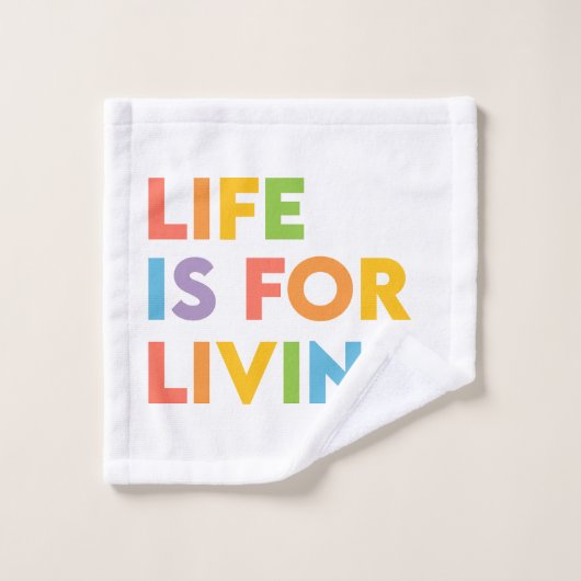 人生は生きるためだ バスタオルセット (ウォッシュタオル)