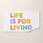 人生は生きるためだ バスタオルセット (ハンドタオル)