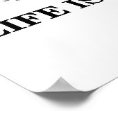 人生は百分率の統計の遊ギークのユーモア ポスター (角)