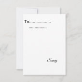 人生は皮肉で、幸せを知るのは悲しみだ  サンキューカード (裏面)