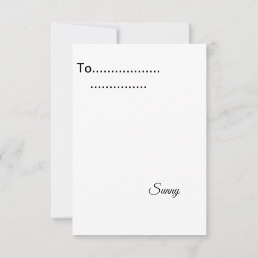 人生は皮肉で、幸せを知るのは悲しみだ  サンキューカード (裏面)