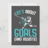 人生は目標に向かって　ホッケー選手　アイスホッケー　ユース 招待状 (正面)