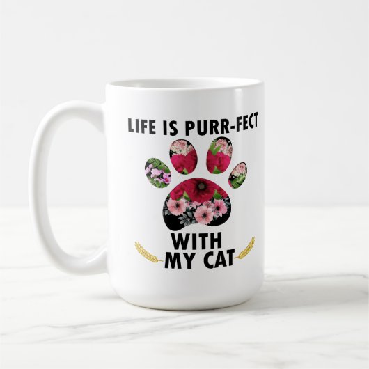 人生は目的のマグカップ コーヒーマグカップ (左)