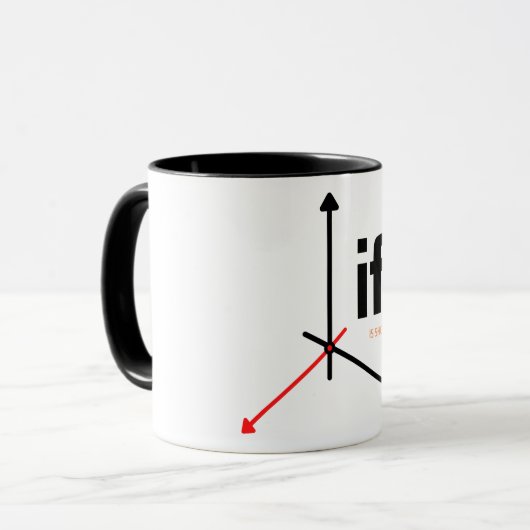 人生は短いから生きろ マグカップ (正面左)