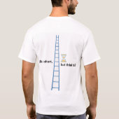 人生は短いが大きな夢を ― 男性向けモチベーションTシャツ  Tシャツ (裏面)