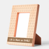 人生は短いのでスマイル レーザー彫刻フレーム (左)