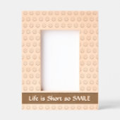 人生は短いのでスマイル レーザー彫刻フレーム (正面)