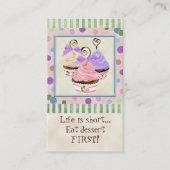 人生は短いカップケーキ – 名刺 (正面)