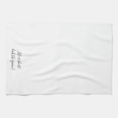 人生は短いスプーンを舐めおもしろいる キッチンタオル (横)