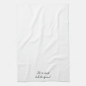 人生は短いスプーンを舐めおもしろいる キッチンタオル (縦)