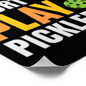 人生は短いピックル遊ボール可愛いピックボール ポスター (角)