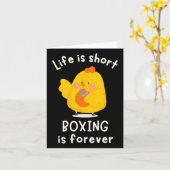 人生は短いボクシングは永遠にトレーニング動機 カード (黄色い花)