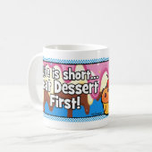 人生は短いマグカップ コーヒーマグカップ (正面左)