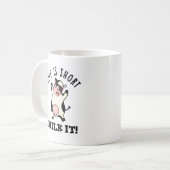 人生は短いミルクおもしろいだ コーヒーマグカップ (正面左)