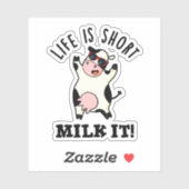 人生は短いミルクおもしろいだ シール (シート)