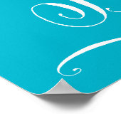 人生は短いモダンタイポグラフィやる気を起こさせる青 ポスター (角)