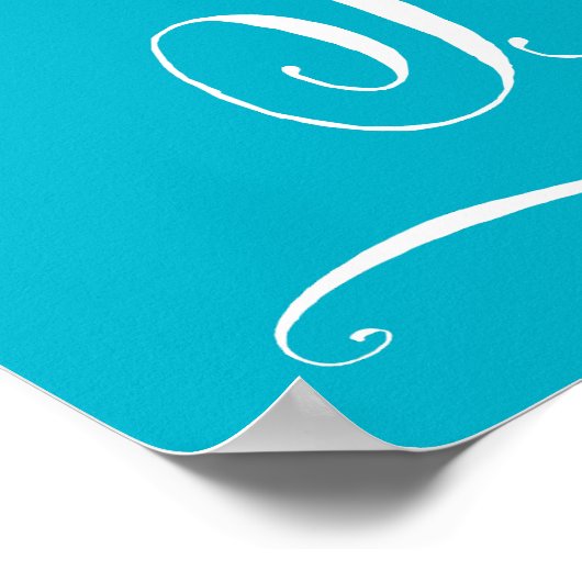 人生は短いモダンタイポグラフィやる気を起こさせる青 ポスター (角)