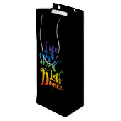 人生は短いレッツダンスワイン抱き枕 ワインギフトバッグ (裏面アングル)